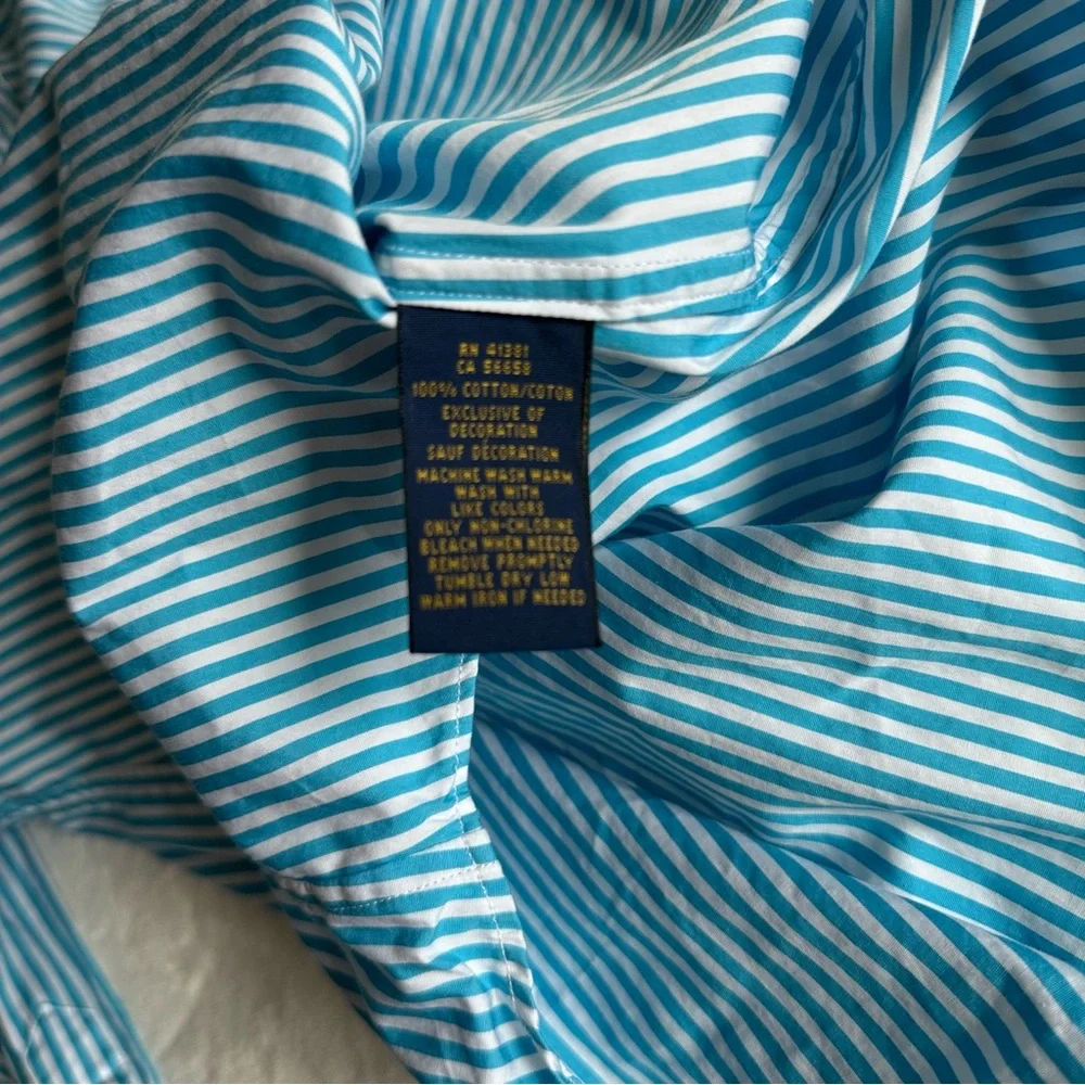 Ralph Lauren Blue Striped women’s Classic Fit
Blouse Shirt used once - Picture 10 of 11
